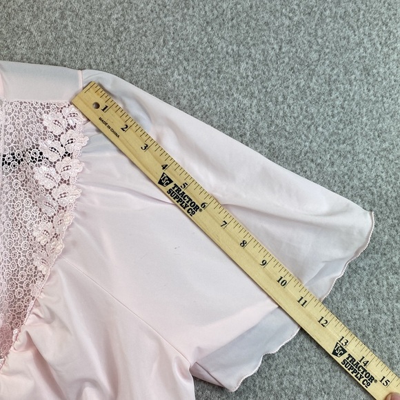 Vintage Shadowline nylon top and robe set no pants size M blush pink lace - Picture 13 of 14